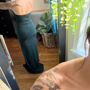 Windsor Dark Green Strapless Dress